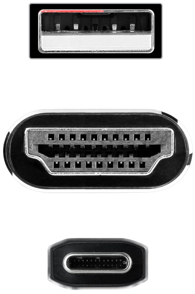 Cabo Conversor Nanocable HDMI 2.0 > USB-C 1.8 M Preto image number 2