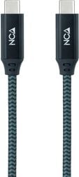 Cabo USB 3.2 Gen2x2 Nanocable 20Gbps 5A/100W 4K@60Hz USB-C M/M 2 M Cinzento/Preto image number null
