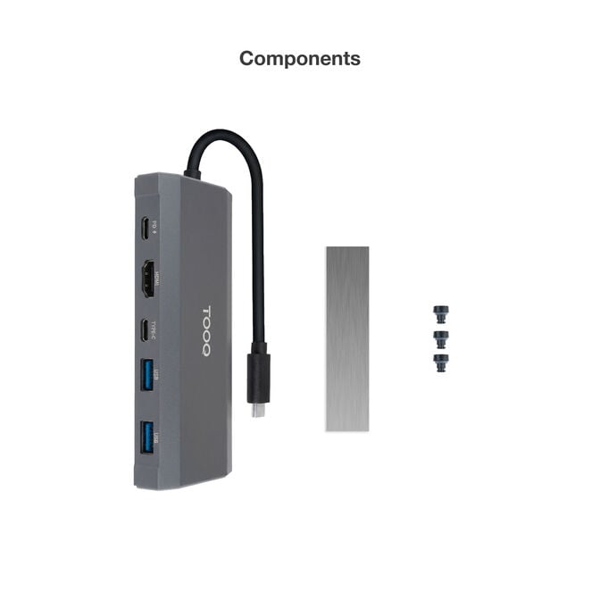 Caixa SSD com HUB Tooq TQE-2241G M.2 NGFF/NVMe USB3.2 Gen 2 image number 6