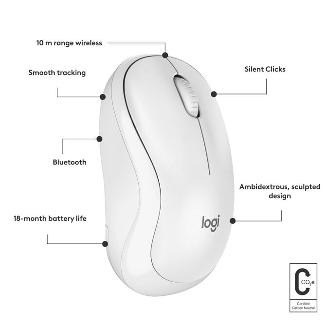 Rato Logitech M240 Silent Bluetooth Branco image number 6