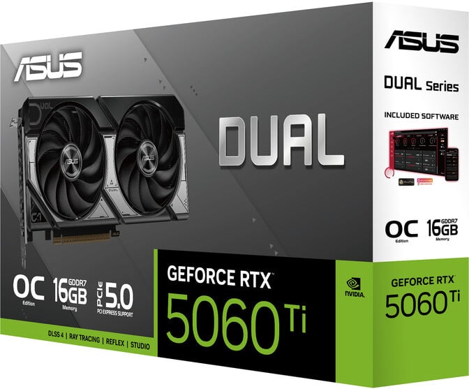 Gr&aacute;fica Asus GeForce&reg; RTX 5060 Ti Dual OC 16GB GDDR7 DLSS4 image number 8