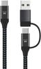 Cabo de Carregamento Ewent EW9918 USB-C 2 em 1
