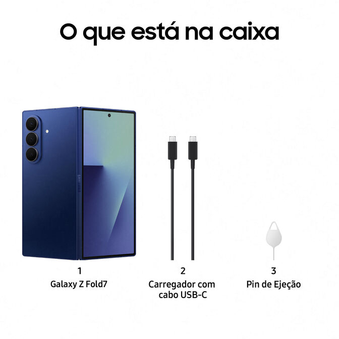 Smartphone Samsung Galaxy Z Fold 7 5G 8.0" (12 / 256GB) 120Hz Azul Escuro image number 7