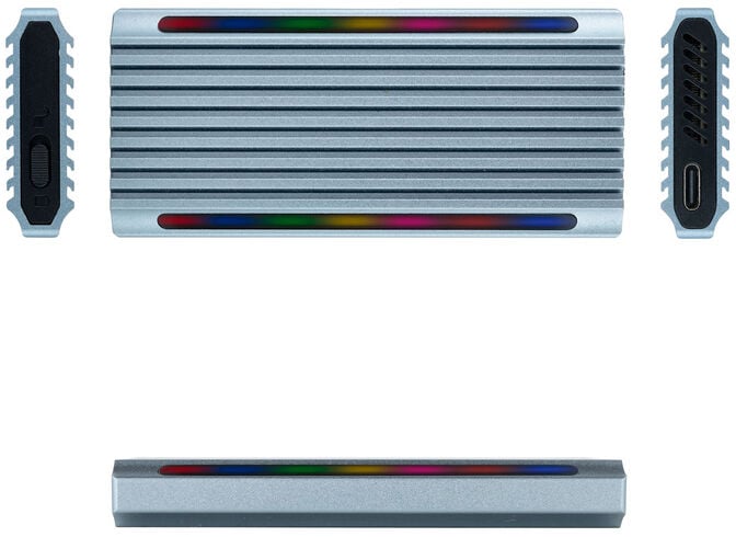 Caixa SSD Tooq M.2 NGFF/NVMe SSD USB 3.1 Gen 2 USB-A RGB image number 2