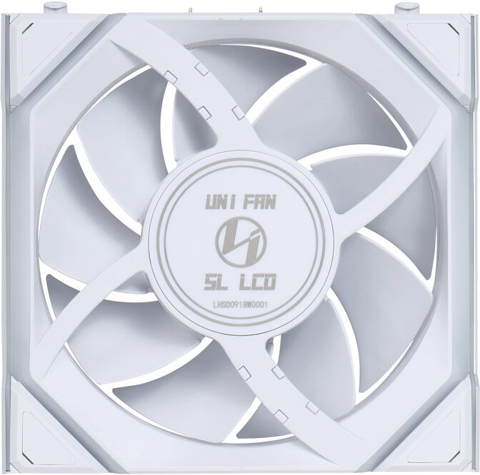 Ventoinha Lian Li UNI FAN SL120 LCD Wireless RGB PWM Branco 120mm (Pack 3) image number 5