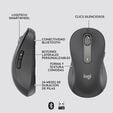 Rato Logitech Signature M650 para Canhotos 4000DPI Wireless/Bluetooth Grafite image number null