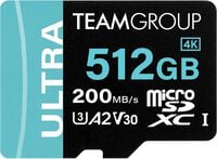 Cart&atilde;o Team Group Ultra MicroSDXC UHS-I U3 A2 V30 512GB