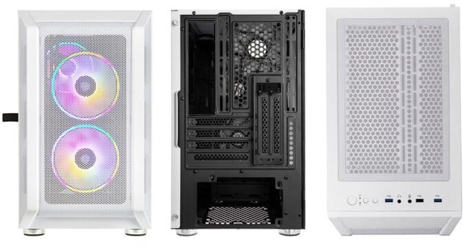 Caixa Micro-ATX Kolink Citadel Mesh RGB Vidro Temperado Branco image number 1