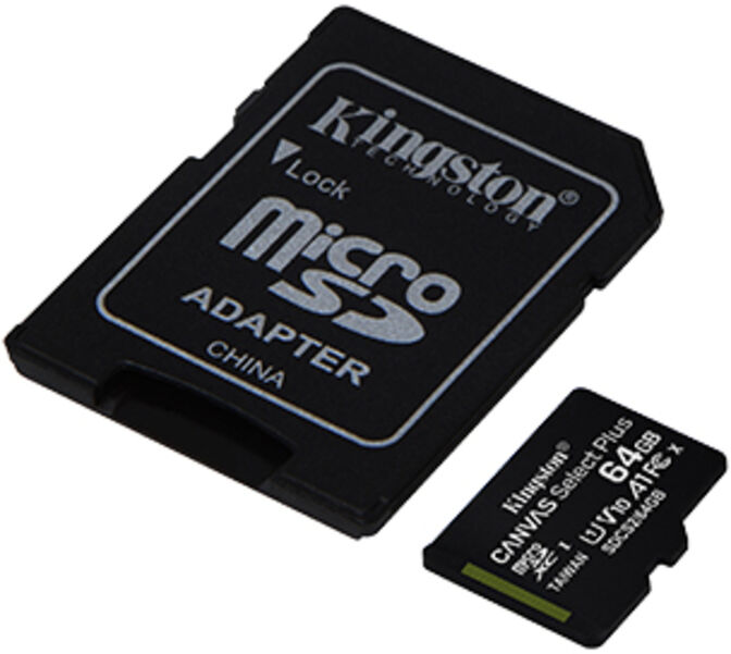Cart&atilde;o Kingston Canvas Select Plus MicroSDHC UHS-I A1 64GB image number 0
