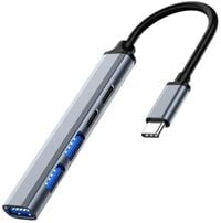 Hub USB-C Ewent EW1149 5-Port USB 3.2 Gen1 PD 100W Cinza