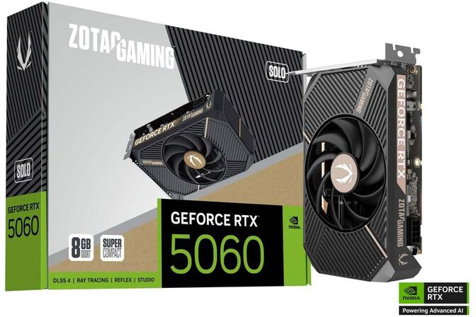 Gr&aacute;fica ZOTAC GeForce&reg; RTX 5060 Solo 8GB GDDR7 DLSS4 image number 0