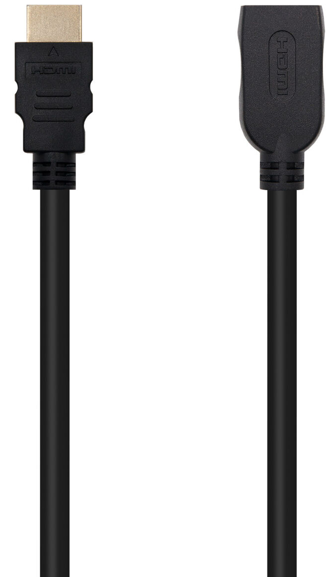 Cabo Extens&atilde;o Nanocable HDMI 2.0 A/M-A/F 1 M Preto image number 1