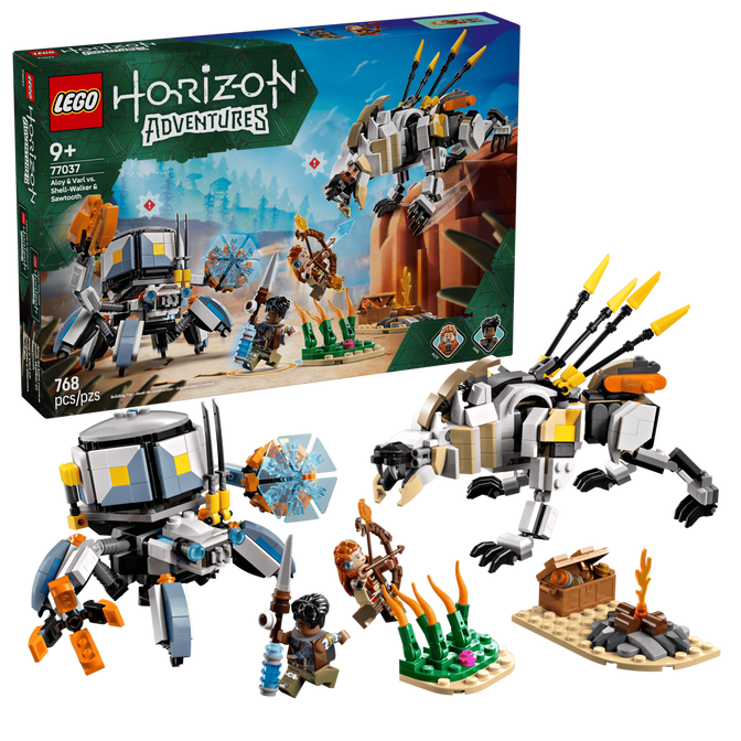 LEGO Horizon: Aloy e Varl VS Carapa&ccedil;a e Dentes Serra, 768 Pe&ccedil;as (77037) image number 0