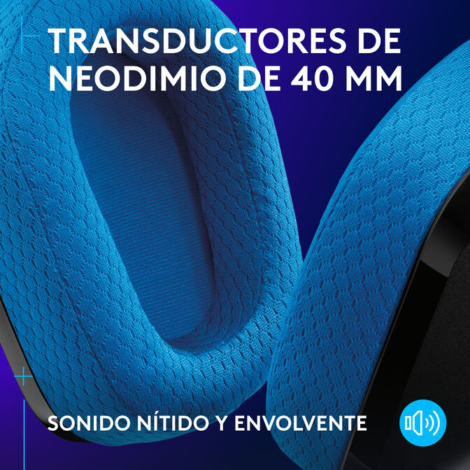 Headset Logitech G535 Lightspeed Wireless Gaming Preto/Azul image number 4