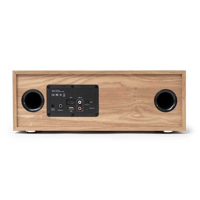 Colunas Hi-fi Vulkkano T50 ARC 50W Bluetooth HDMI ARC Castanhas image number 4