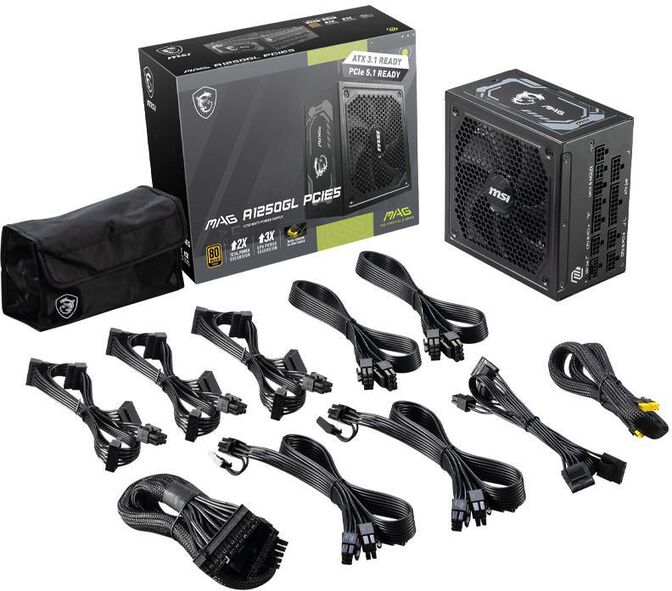 Fonte Modular MSI MAG A1250GL 1250W 80+ Gold PCIE 5.1 image number 4