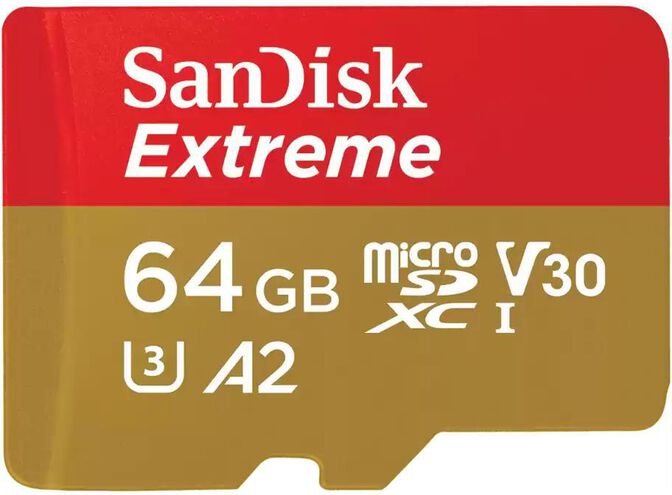 Cart&atilde;o SanDisk Extreme MicroSDHC/SDXC UHS-I C10 A2 U3 V30 64GB image number 0