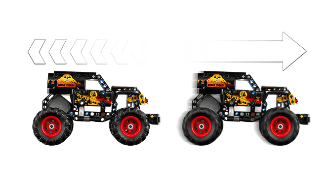 LEGO Technic: Monster Jam Grave Digger Fogo e Gelo, 263 Pe&ccedil;as (42219) image number 3