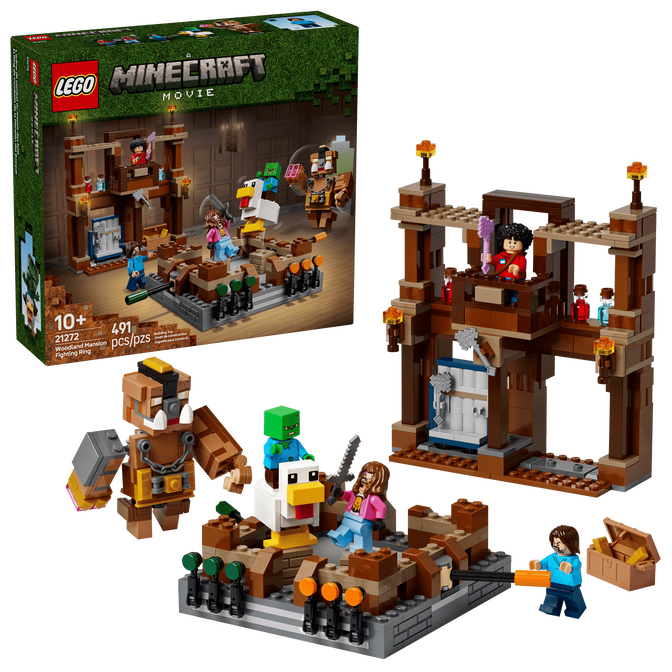 LEGO Minecraft: Ringue de Luta da Mans&atilde;o da Floresta, 491 Pe&ccedil;as (21272) image number 0