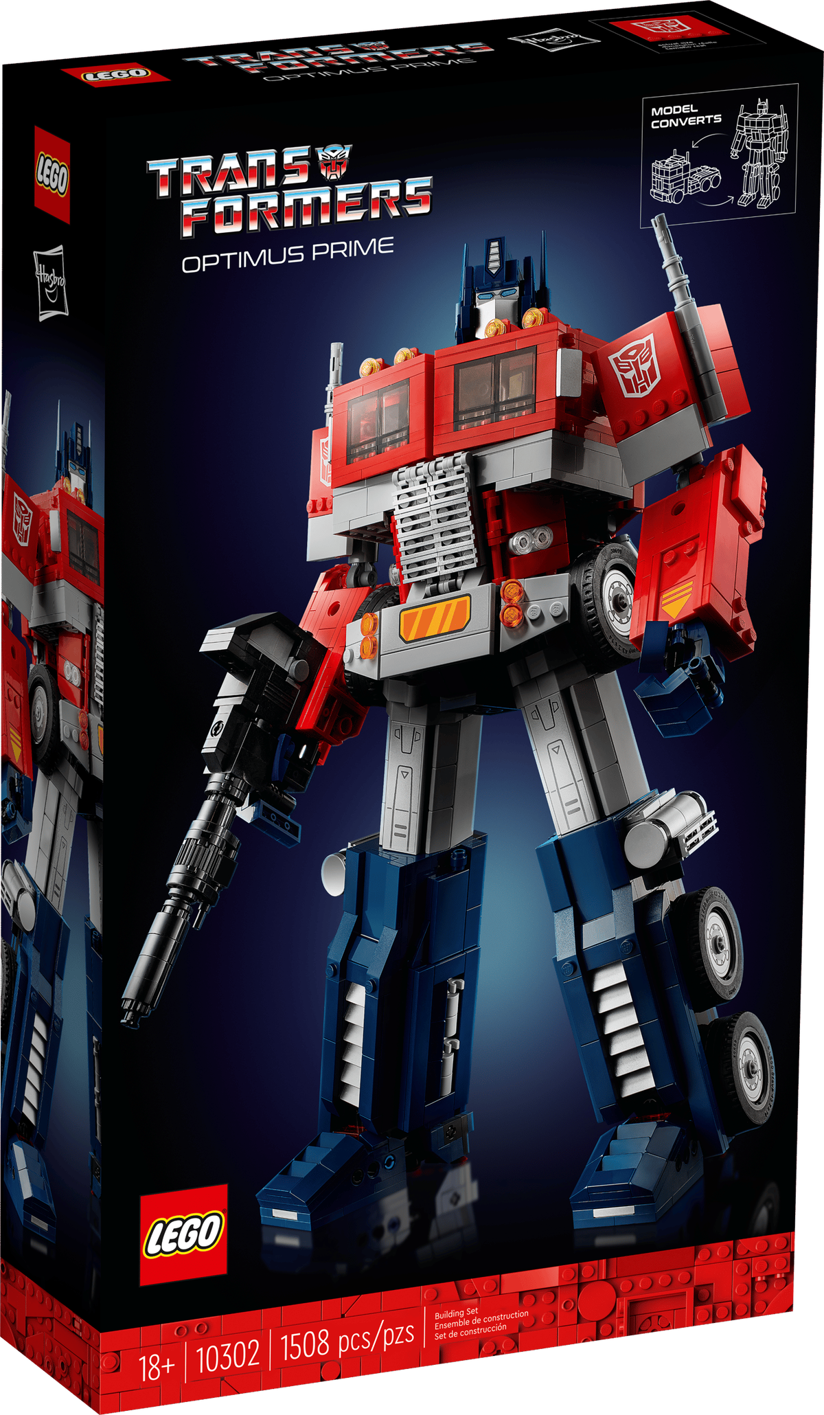 LEGO Icons: Optimus Prime, 1508 Peças (10302)