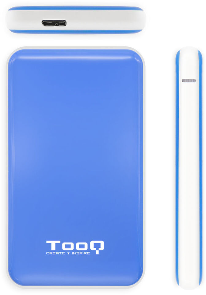 Caixa HDD Tooq 2.5" SATA (9,5mm) UASP Tool Less USB 3.1 Gen 1 Azul image number 2