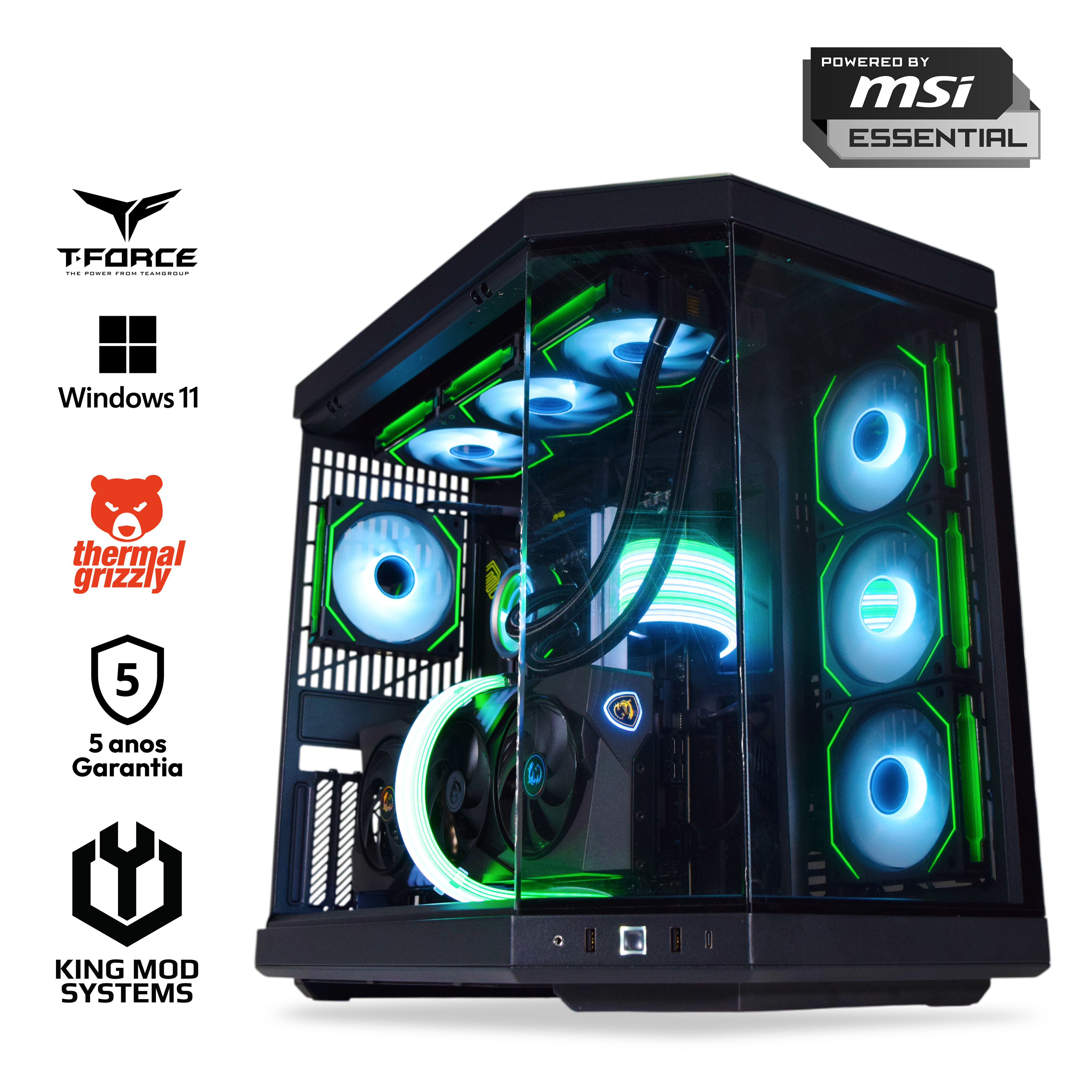 Computador King Mod Gamer-PC Ryzen 7 9800X3D 32GB DDR5 2TB RTX 5080 WiFi W11 V2