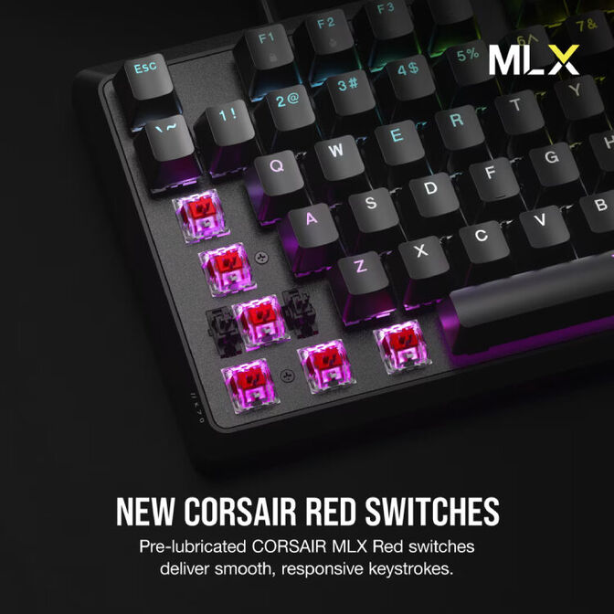 Teclado Mec&acirc;nico Corsair K70 Core RGB Switches MLX Red Preto (PT) image number 3