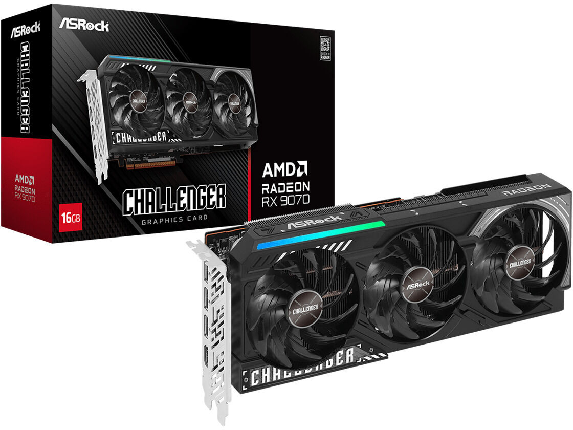 Gr&aacute;fica ASRock Radeon RX 9070 Challenger OC 16GB GDDR6
