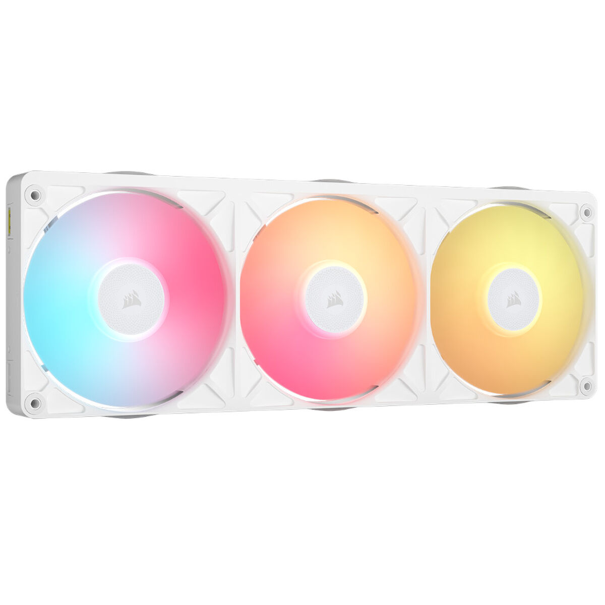 Ventoinha Corsair iCUE Link RX360 II Unified Frame Brancas RGB PWM Tripla Ventoínha 120mm (360mm) com HUB