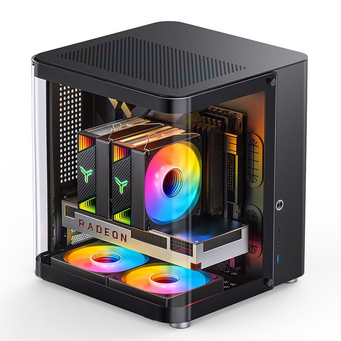Caixa Micro-ATX Jonsbo TK-1 2.0 Vidro Temperado Preto image number 1