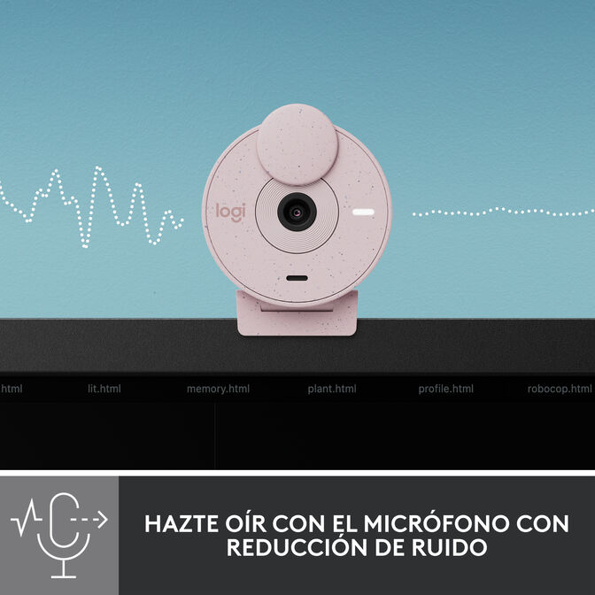 Webcam Logitech Brio 300 Full HD 1080p USB Type-C Rosa image number 8