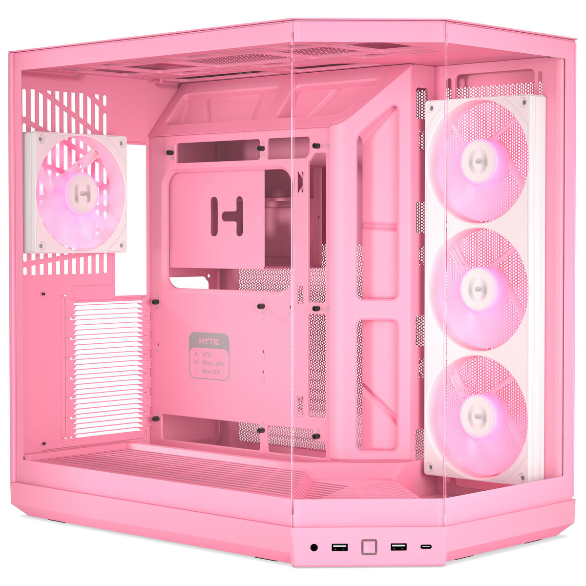Caixa E-ATX Hyte Y50 Vidro Temperado Strawberry Milk