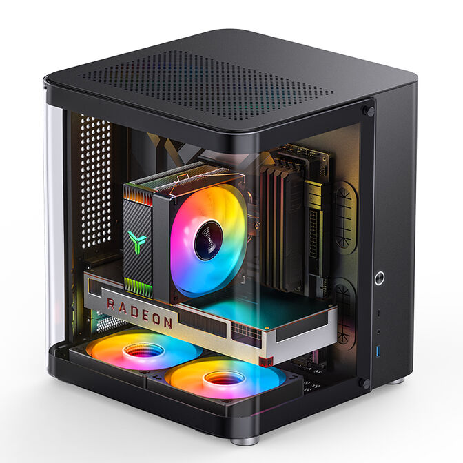 Caixa Micro-ATX Jonsbo TK-1 2.0 Vidro Temperado Preto image number 2