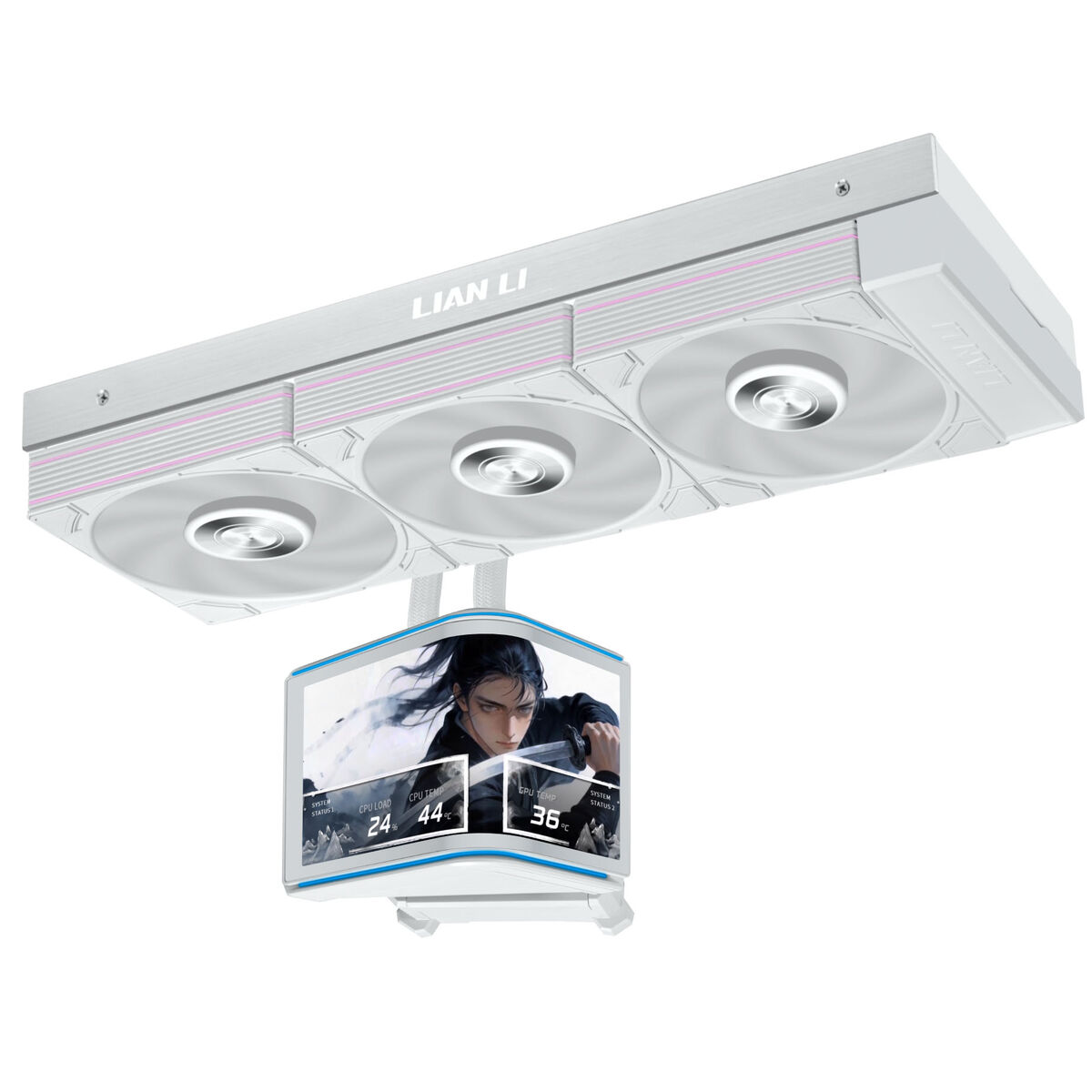 Water Cooler CPU AIO Lian Li HydroShift II OLED Curved 360P28 Branco - 360mm
