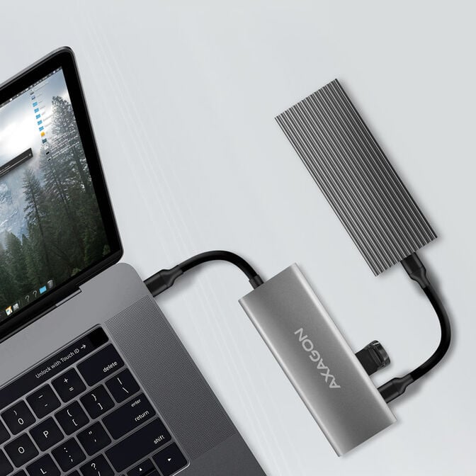 HUB USB-C AXAGON HMC-5G2 2x USB-A + 2x USB-C + HDMI, USB-C 3.2 Gen 2 10Gbps, PD 60W image number 1