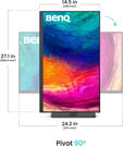 Monitor BenQ DesignVue 27" PD2706QN IPS QHD 100Hz USB-C (PD90W) image number null