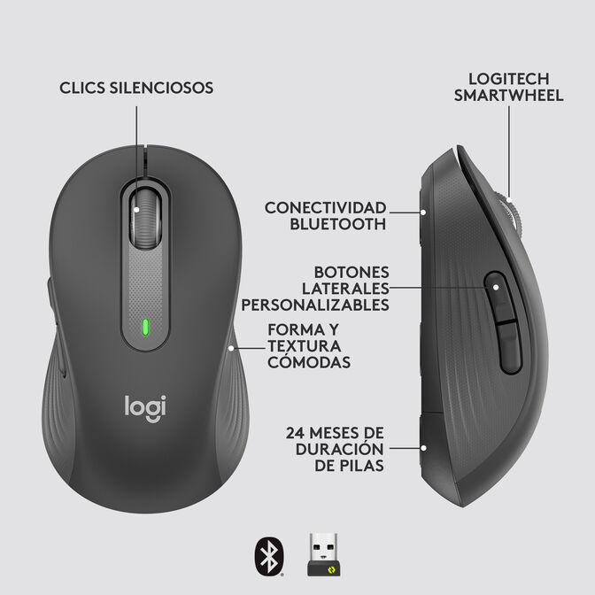 Rato Logitech Signature M650 Wireless Graphite image number 11