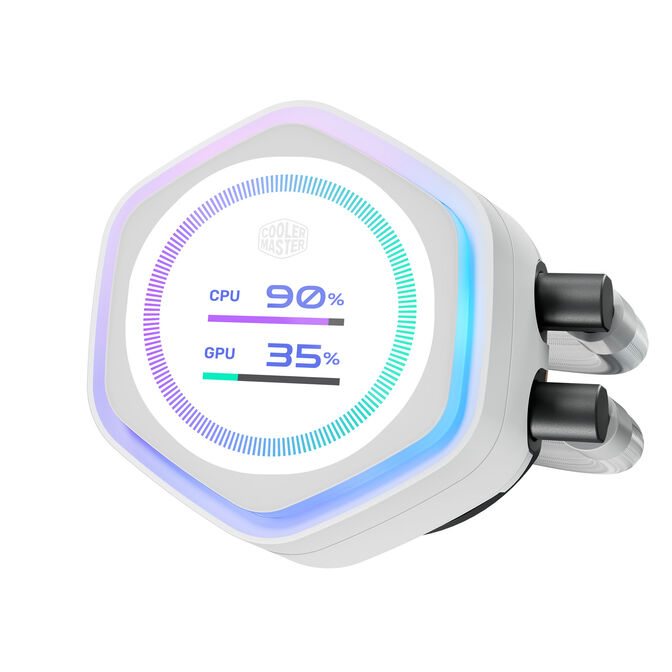 Water Cooler CPU Cooler Master MasterLiquid ATMOS II LCD ARGB 360mm Branco image number 2