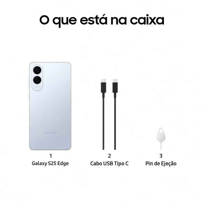 Smartphone Samsung Galaxy S25 Edge  6.7" (12 / 512GB) 120Hz Azul Gelo image number 5