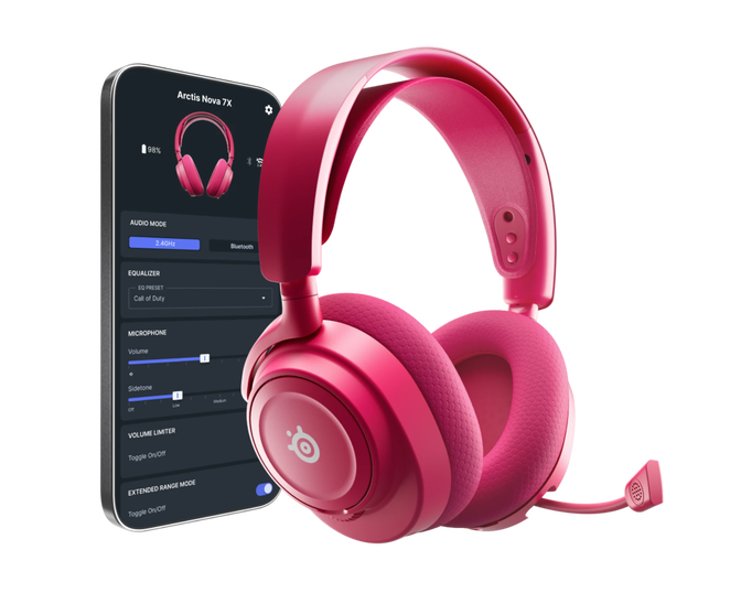 Headset SteelSeries Arctis Nova 7X Gen 2 Wireless/Bluetooth Magenta image number 1
