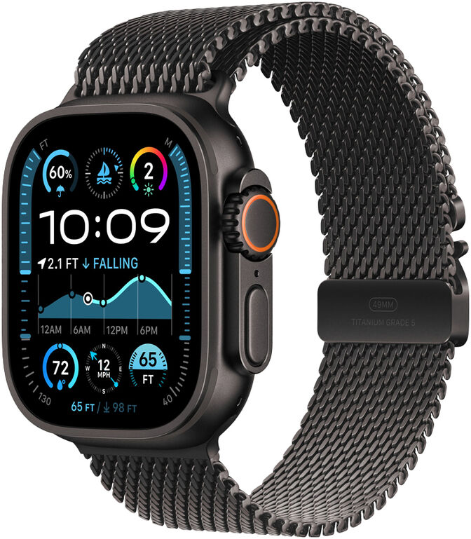Smartwatch Apple Watch Ultra 2 GPS + Cellular 49mm Tit&acirc;nio Preto c/ Loop Milanesa Tit&acirc;nio Preto - M image number 1