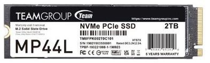 SSD Team Group MP44L 2TB Gen4 M.2 NVMe (4800/4400MB/s) image number 0