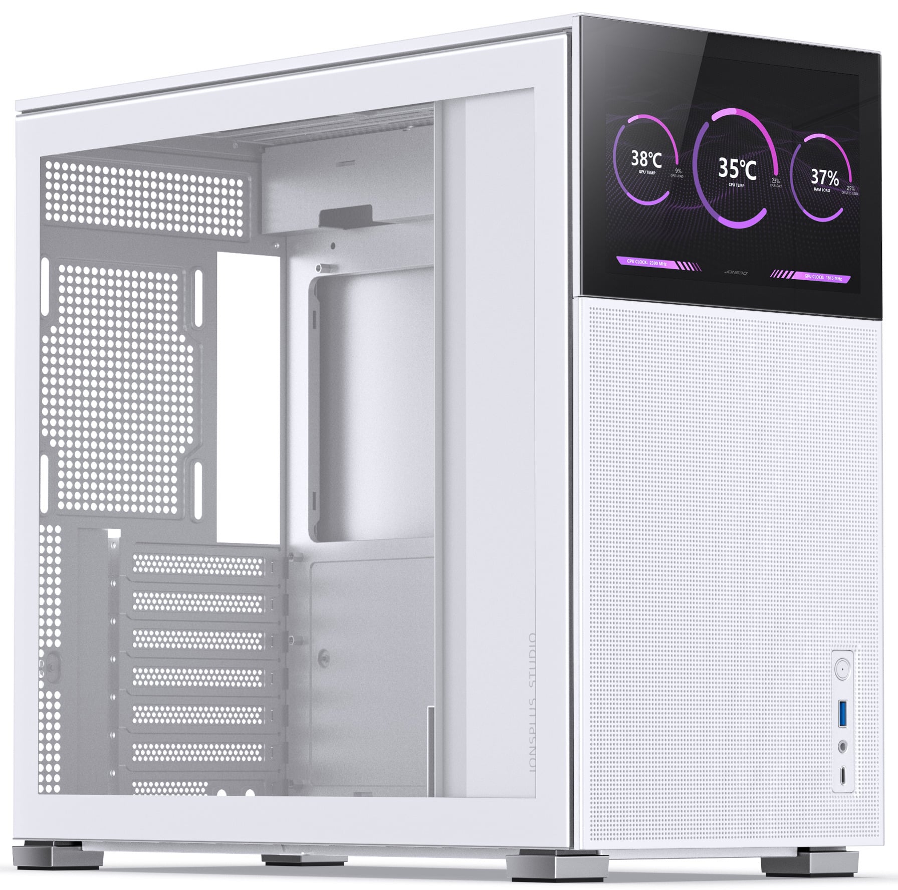 Caixa ATX Jonsbo D41 MESH com Visor Vidro Temperado Branco