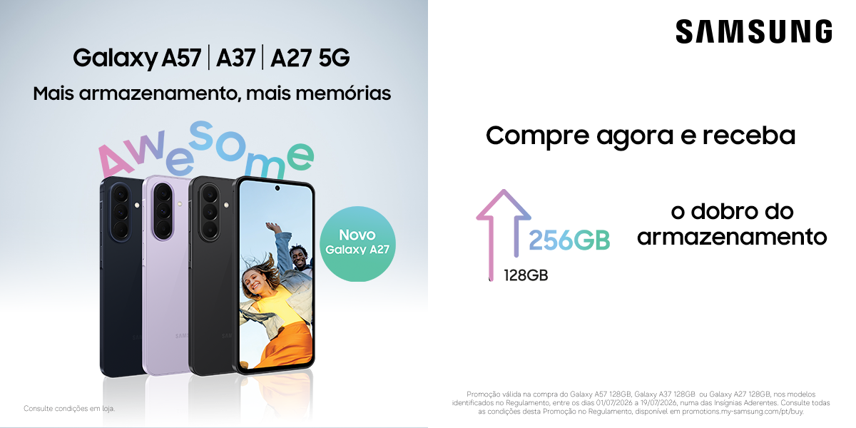SAMSUNG - Campanha Lançamento A27 com Dobro da Memória Campanha Lançamento A27 com Dobro da Memória