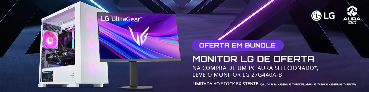 Oferta Monitor LG na compra de Aura PC