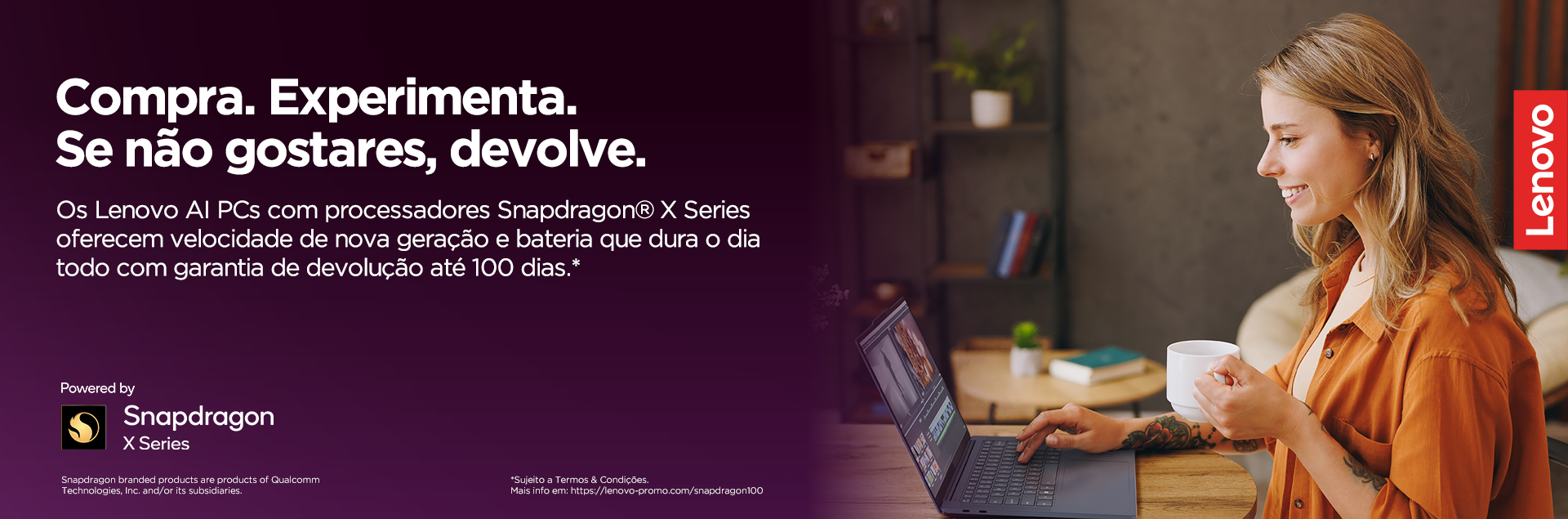 Lenovo Buy and Try com Qualcomm